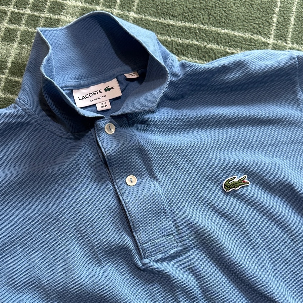 Lacoste Men's Blue Polo Shirt size Medium